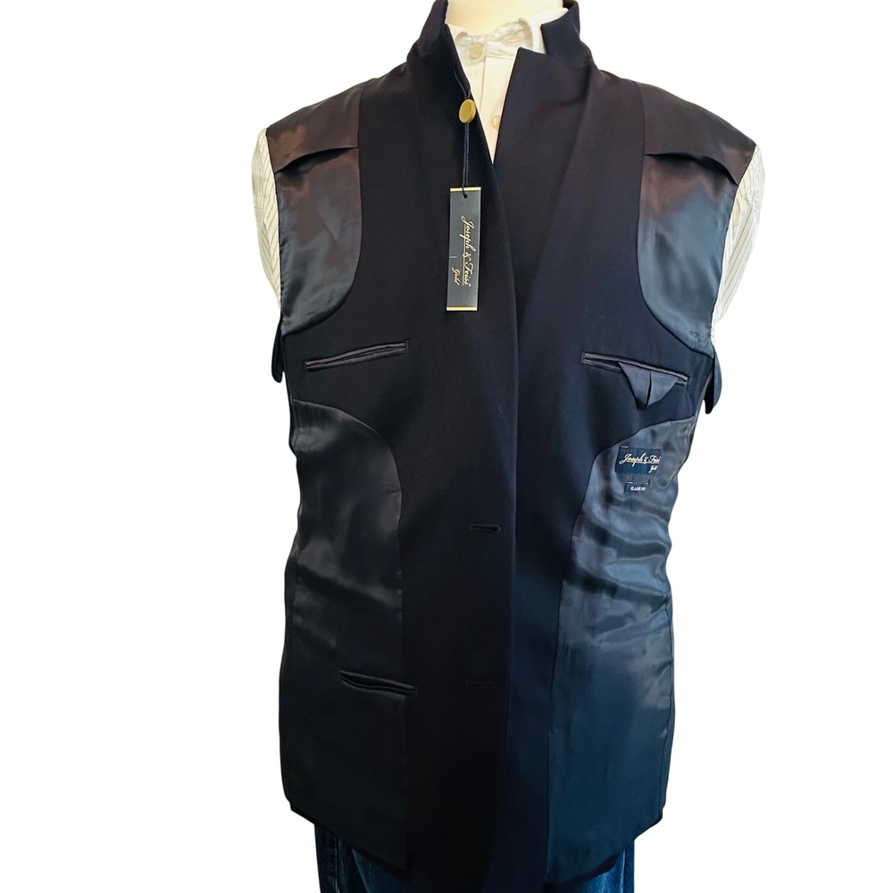 Joseph & Feiss Gold Blazer NWT 44XL Navy Blue New Wool Classic Fit 2-Button - Picture 7 of 8